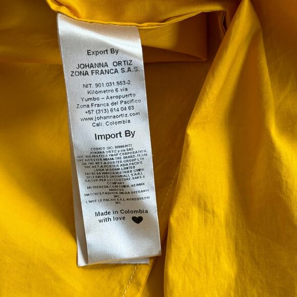 Johanna Ortiz Refulgence of‎ Starts Midi Dress Yellow Ochre Size Medium - Picture 9 of 10